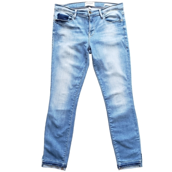 Frame Denim Benton Le Skinny de Jeanne Crop, Size 28 - Picture 3 of 9